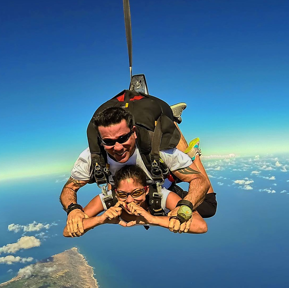 Leslie skydiving